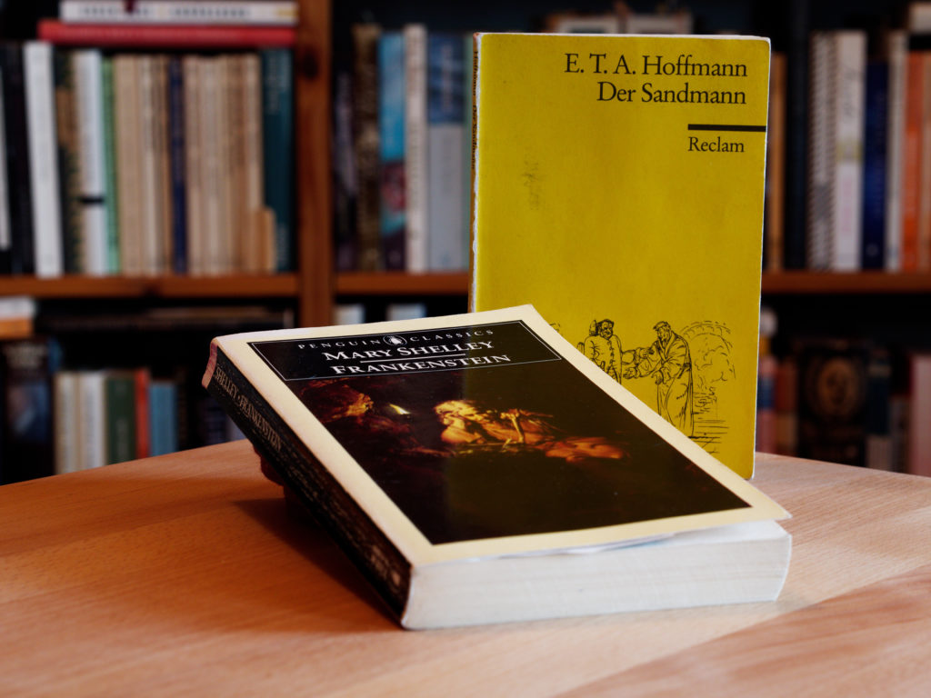 2 Bücher der Schauerromantik zum Thmea "Von Maschinen und Menschen": E.T.A. Hoffmann: „Der Sandmann“ Reclam 2001
Mary Shelley: „Frankenstein“ Penguin Classics 2003